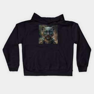 Cute baby black panther Kids Hoodie